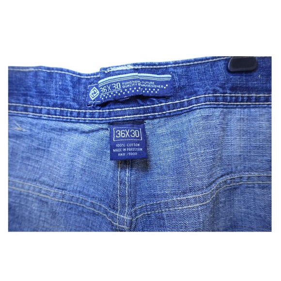 Vintage Function & Future Jeans Men’s 36x30 Wide Leg Dark Wash Y2K Streetwear - Picture 15 of 15